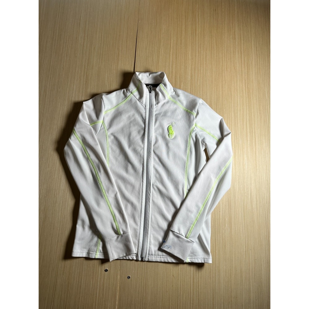 Polo Ralph Lauren Golf Jacket Mens Small White Pony Logo Mock Neck Full Zip